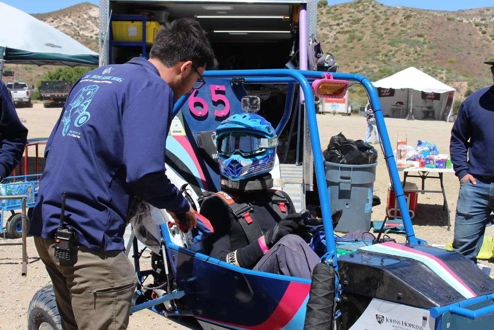 Baja car during driver training