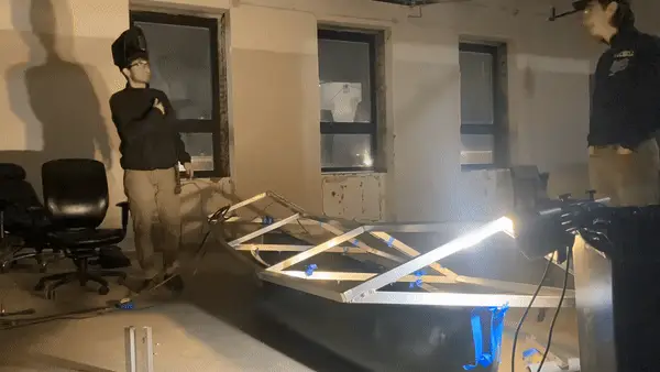 Animated clip of boat assembly and testing