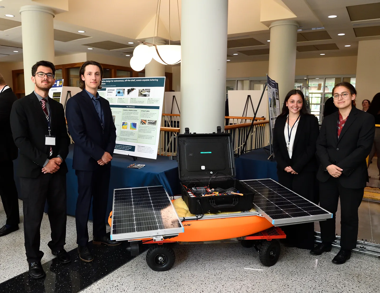 Field test of the autonomous boat with the sponsor