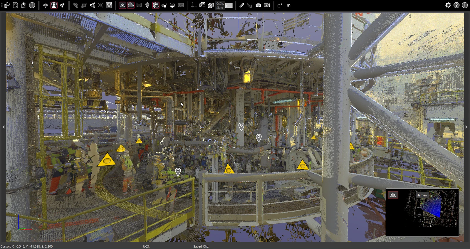 LIDAR scan of a facility